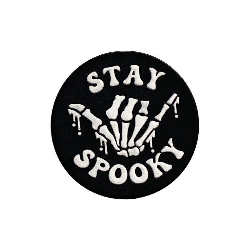 20Pcs Silicone Focal Beads Ghost Finger With Dripping Bones and Text 5