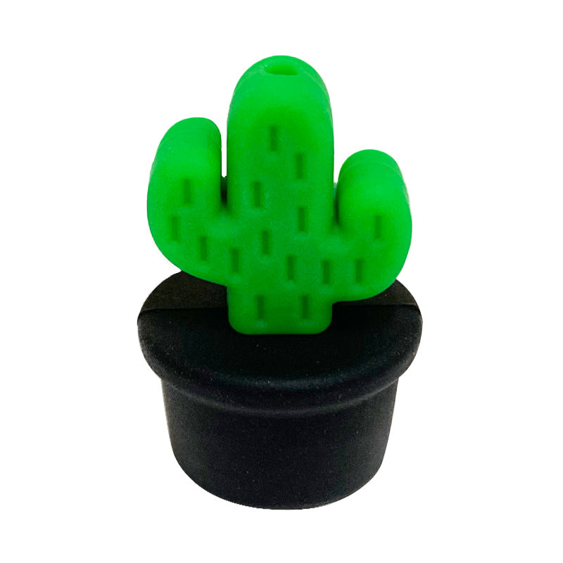 20Pcs Silicone 3D Focal Beads Flowerpot Cactus Fleshy with Colorful Pots 15