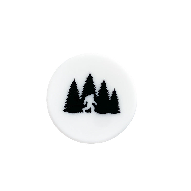 20pcs Silicone Focal Beads Animal and Nature Printing Designs 6
