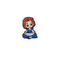 20Pcs Silicone Focal Beads Cartoon Princess Sitting Pose 6