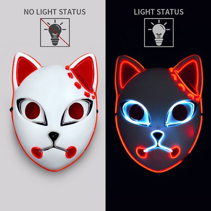 Halloween Glowing Fox Mask Party Costume Accessory 3