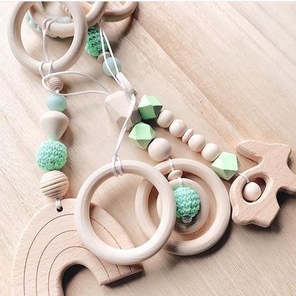 Wooden Thread Bead Teether Toy Baby Sensory Toys 4 Pack 3