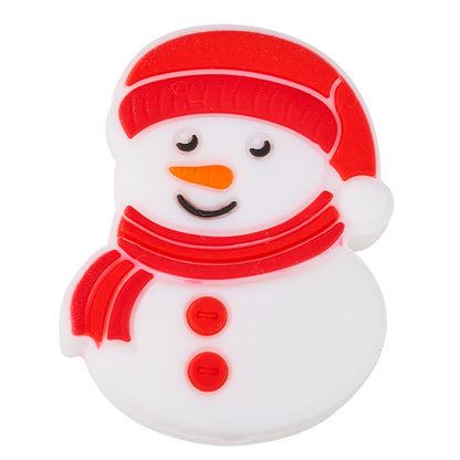 10pcs Silicone Focal Beads Christmas Snowman Tree Stocking Set 18