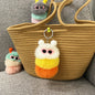 Caterpillar Pom Pom Plush Keychain Cute Furry Charm Accessory 11