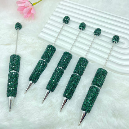 Full Solid Color Rhinestone Beadable Ballpoint Pens DIY Craft Supplies 16