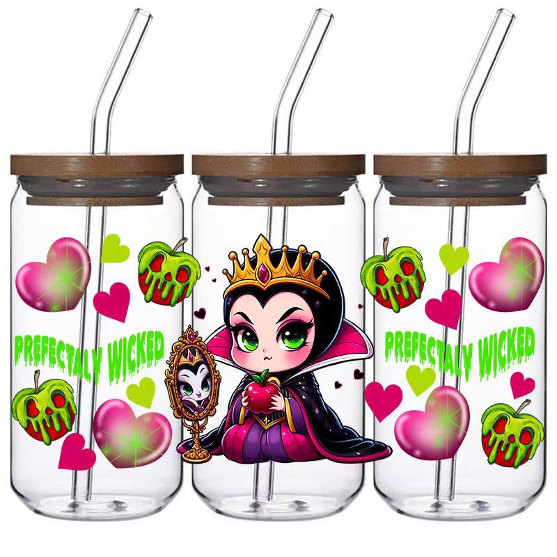 5pcs Custom Uv Dtf Cup Wraps Wholesale Transfer Stickers For 16oz Glass Cup