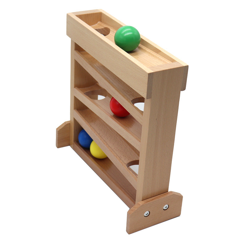 Wooden Marble Run Educational Vision Tracker Toy 3