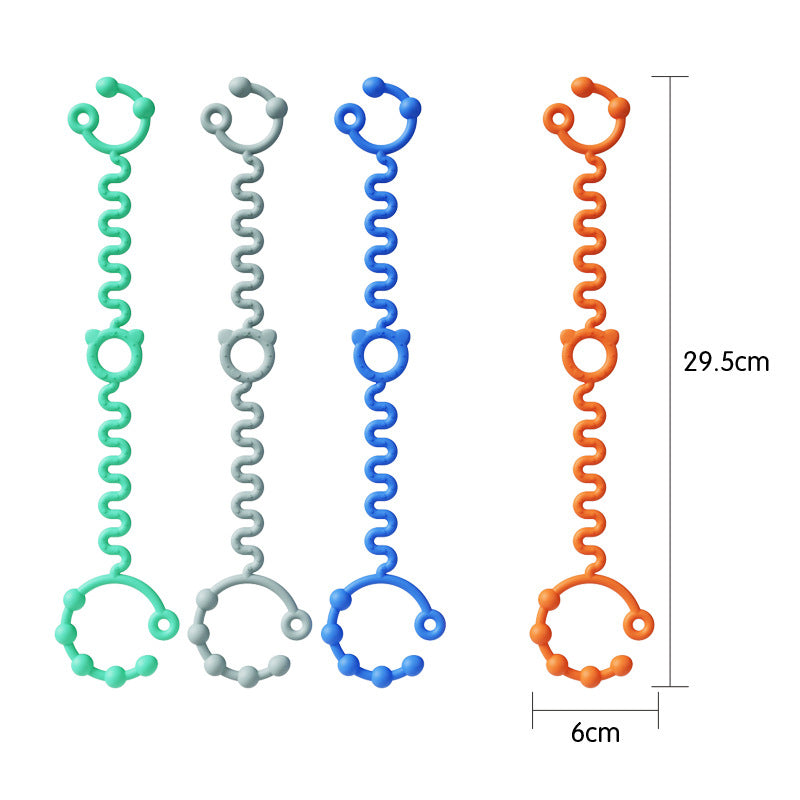 Silicone Baby Teething Toy Chain with Anti Drop Feature 3