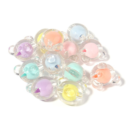 100 Pack Transparent Multi-Style Acrylic Beads Bracelet Accessories 74