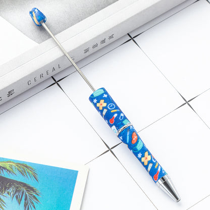 DIY Nurses Festival Multicolor Plastic Printed Beadable Ballpoint Pen 15