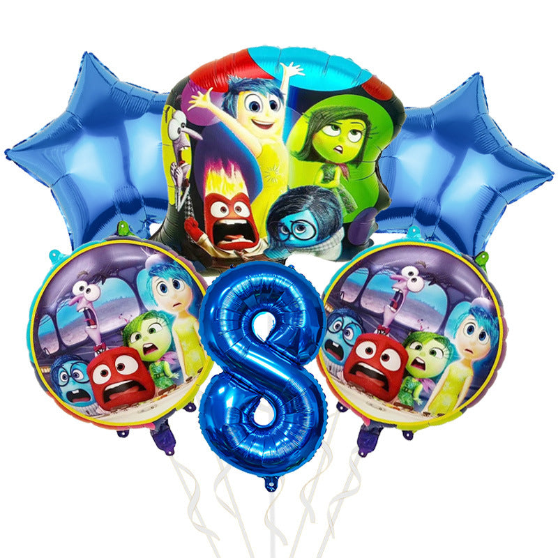 Inside Out Foil Balloon Set Kids Birthday Party Decoration 5pcs 10pcs 30