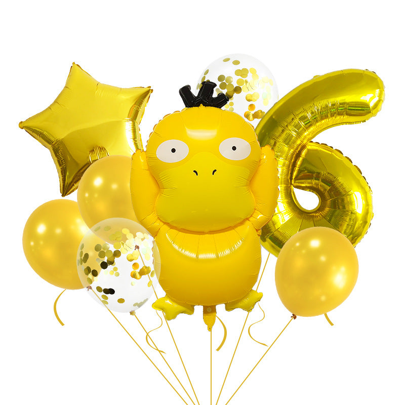 Pocket Monster Duck Foil Balloon Set Party Decoration 20x15cm 19