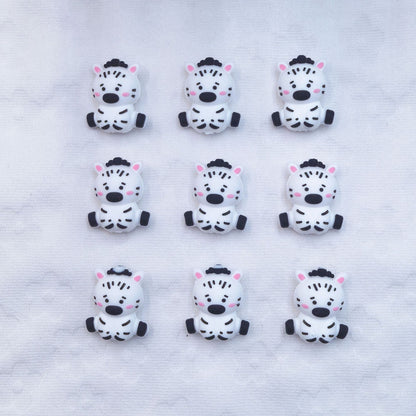 20Pcs Silicone 3D Focal Beads Cute Cow Sitting Pose 5