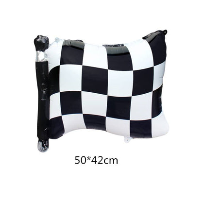 Racing Car and Tire Foil Balloon Set Birthday Party Decoration 5pcs 9