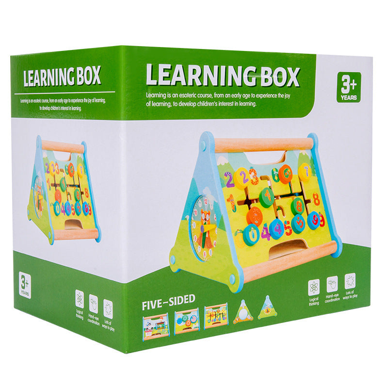 Wooden Clock Cognitive Busy Board Montessori Toys for Toddlers