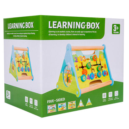 Wooden Clock Cognitive Busy Board Montessori Toys for Toddlers