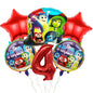 Inside Out Foil Balloon Set Kids Birthday Party Decoration 5pcs 10pcs 17