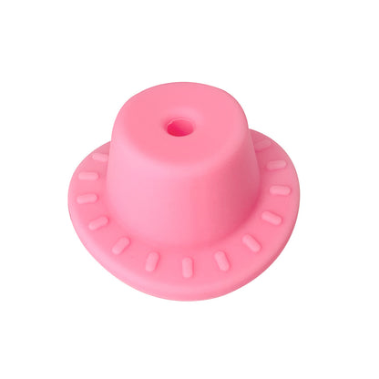 20pcs Silicone Focal Beads Hats Round Brim Design 8