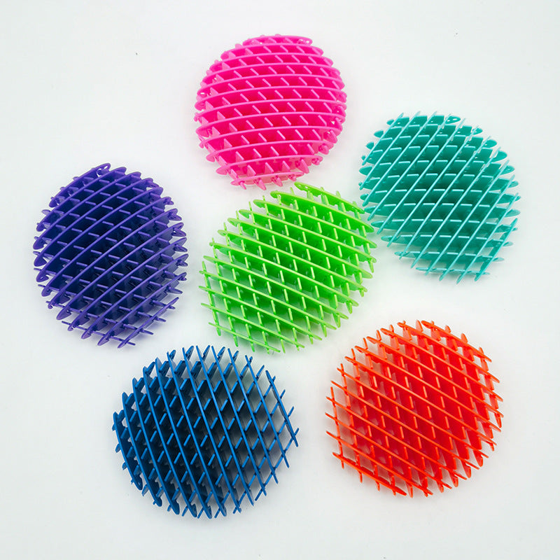 Plastic Fidget Worm Telescopic Net Deformable Sensory Fidget Toy 4
