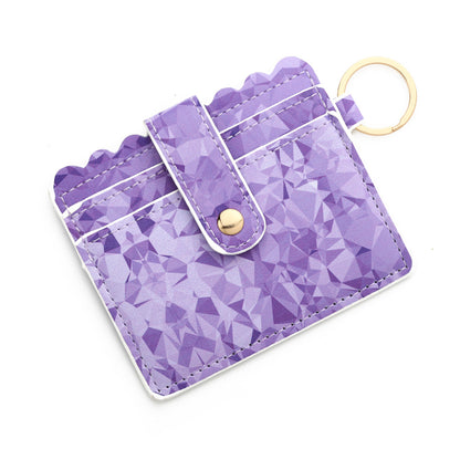 PU Leather Keychain Coin Purse Card Holder Compact Design 16