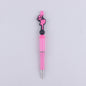 Pink Heart Silicone Beaded Pens Handmade Novelty Office School Gift 24