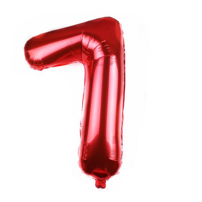 Medium Number Foil Balloons 32 Inch Aluminum 5pcs 13