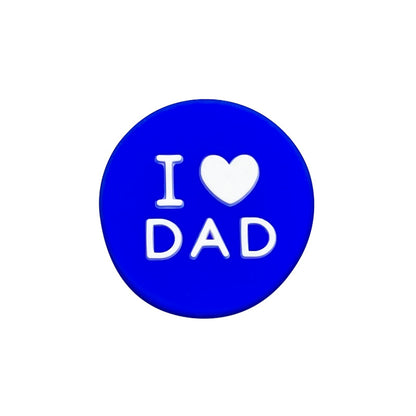 20pcs Silicone Focal Beads I Love Dad Printed Text 8