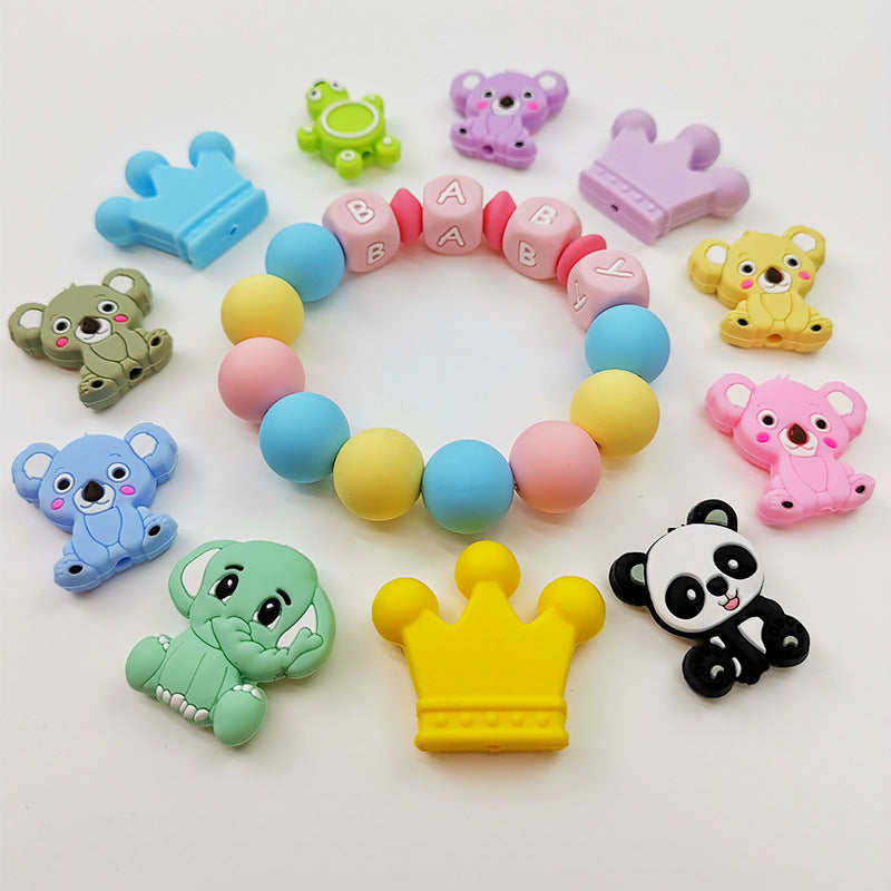 20pcs Silicone Focal Beads Animal Theme Various Designs