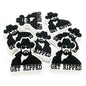 20pcs Silicone Focal Beads Man Letter Get Ripped Design