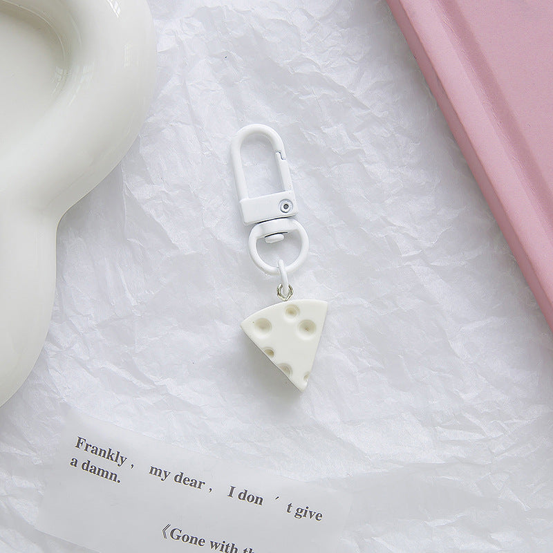 Cheese Slice Resin Keychain Cute Food Charm 8