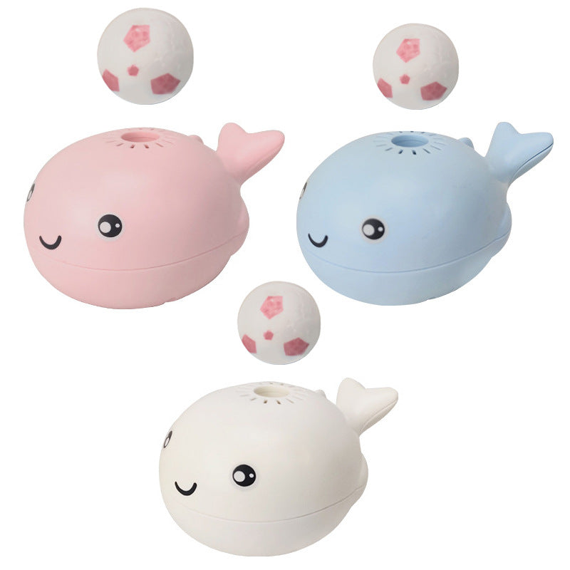 Ocean Whale Electric Fan Novelty Toy with Blowing Ball 11x6.5x5 cm