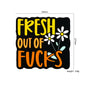 20Pcs Silicone Focal Beads Fresh Out Of Fucks Raised Lettering with Flower Detail 2