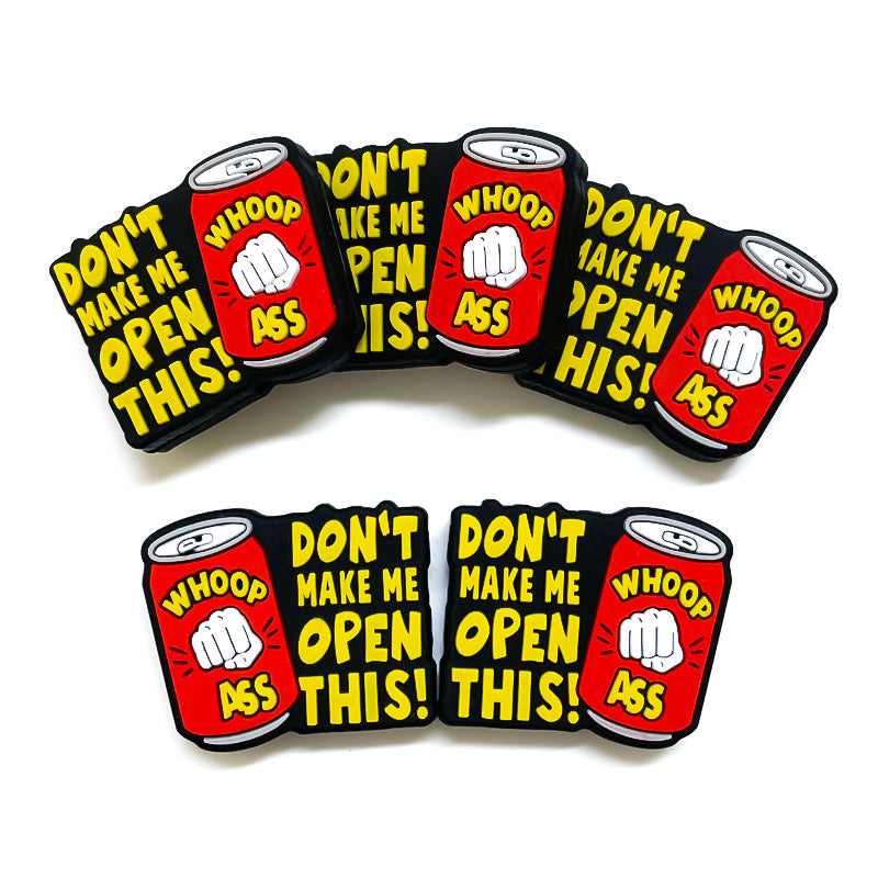 20Pcs Silicone Focal Beads Simulation Cartoon Cola With Printed Text 3