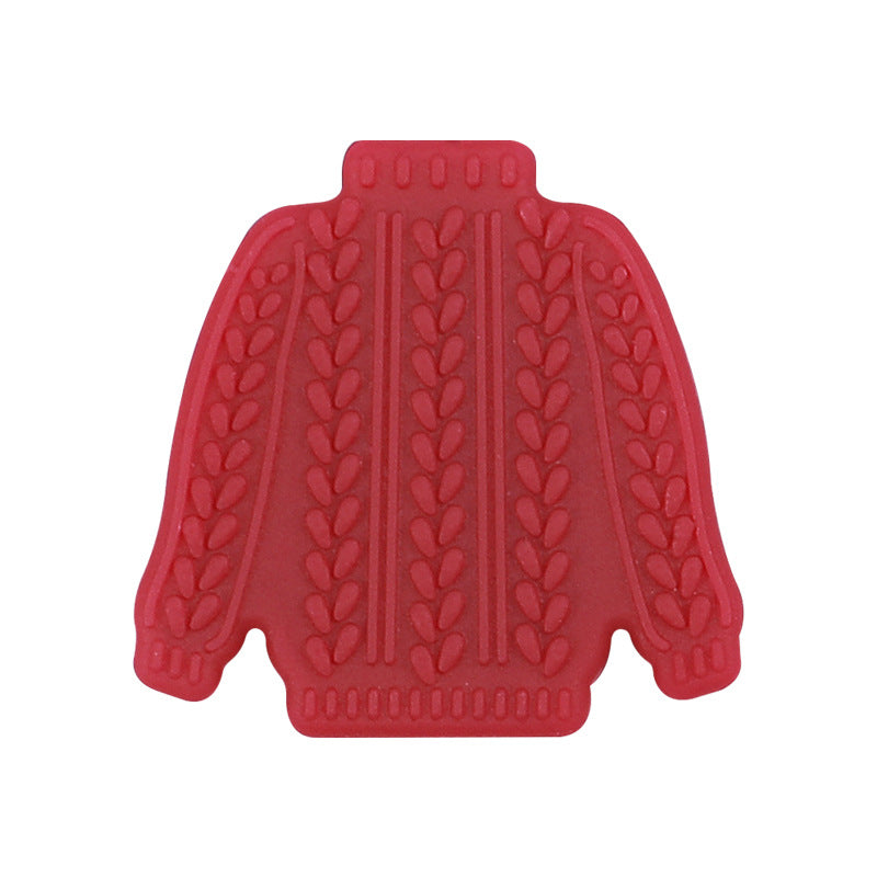 20Pcs Silicone Focal Beads Sweater Knitted Texture Design 6
