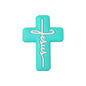 20pcs Silicone Focal Beads Jesus Cross Printed Text Design 5