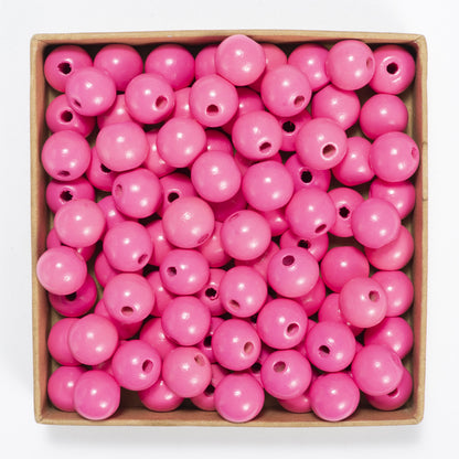 50pcs 16mm Colored Round Wooden Beads Jewelry Making DIY Craft 23