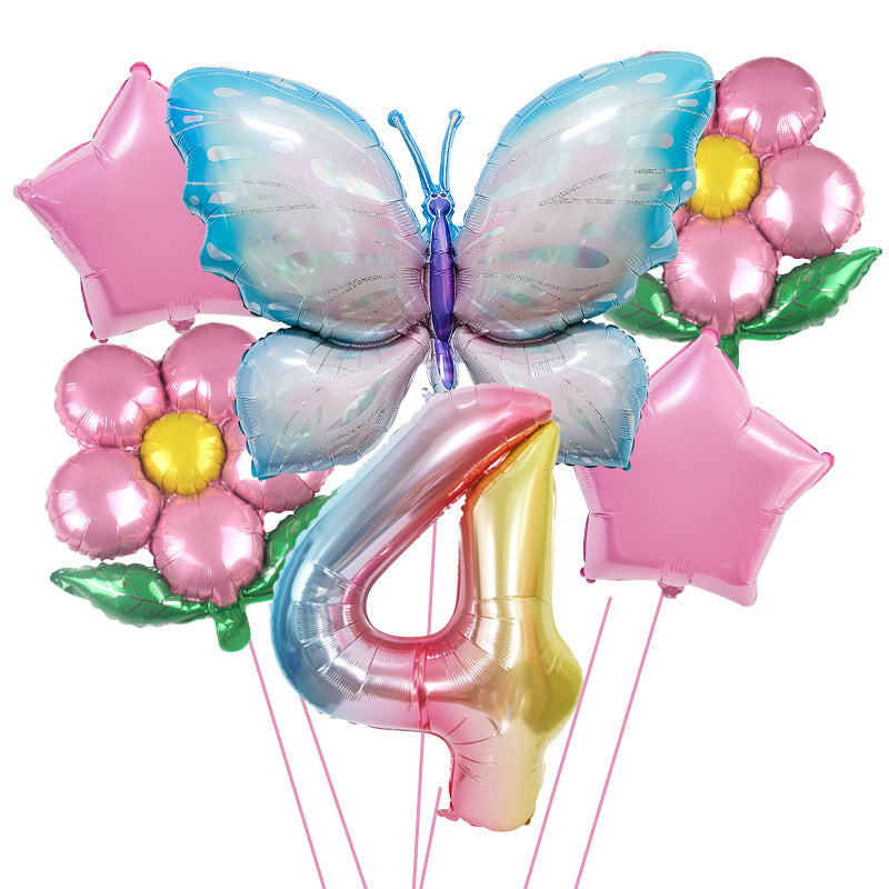Butterfly Foil Balloon Set Birthday Party Decoration 40 Inch 24