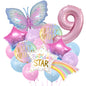 Butterfly Meteor Foil Balloon Set Holiday Party Decoration 13