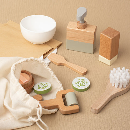 Wooden Pretend Play Cooking Set Montessori Toys for Kids 7