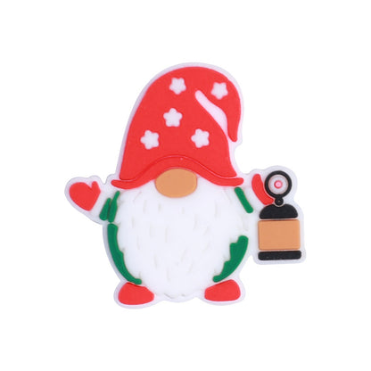 20pcs Silicone Focal Beads Christmas Santa Sleigh Wreath Tree Gnome 5