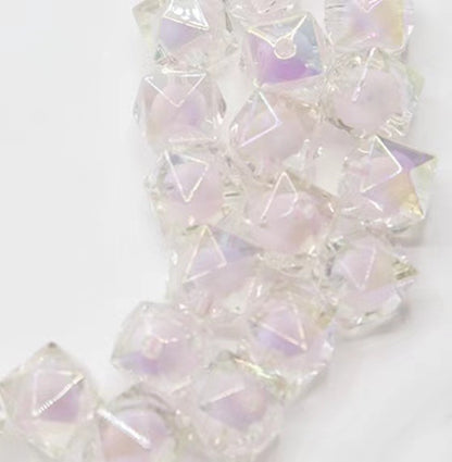 200pcs 16mm Diamond Acrylic Beads Transparent for Jewelry Making 13