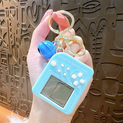 Tetris Game Keychain Electronic Mini Pet Machine Plastic Charm 9