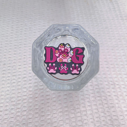 20Pcs Silicone Focal Beads Color Dog Claw Card Design 7
