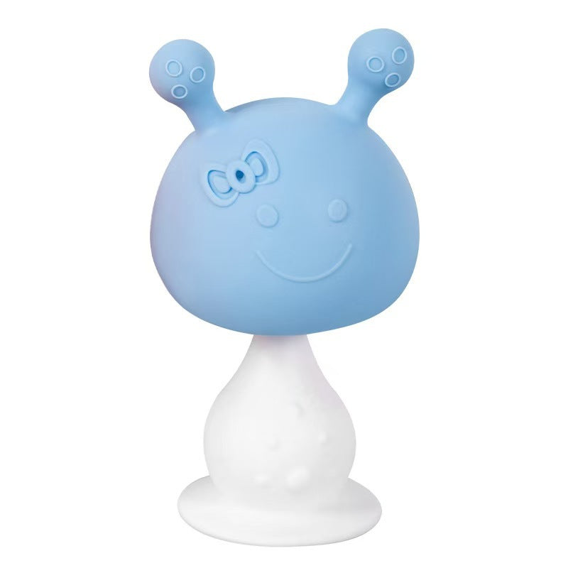 Silicone Mushroom Shaped Baby Teething Toy with Ringing Bell 14