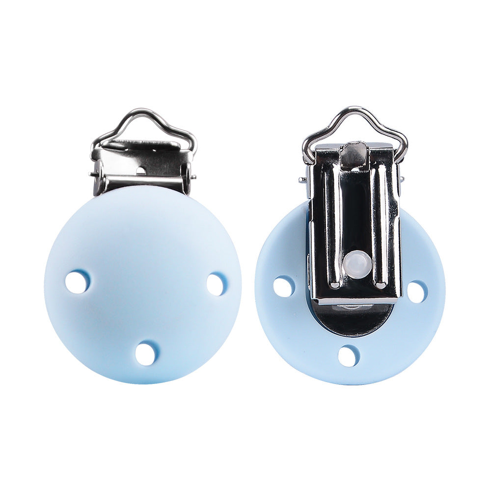 Silicone Pacifier Clip Round Dummy Clips 30mm 12