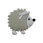 20pcs Silicone Focal Beads Hedgehog Side Profile with Bow 8