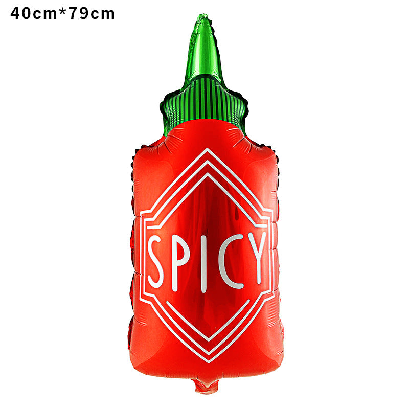 Food Theme Foil Balloon Set Birthday Party Decoration 50pcs 15