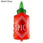 Food Theme Foil Balloon Set Birthday Party Decoration 50pcs 15