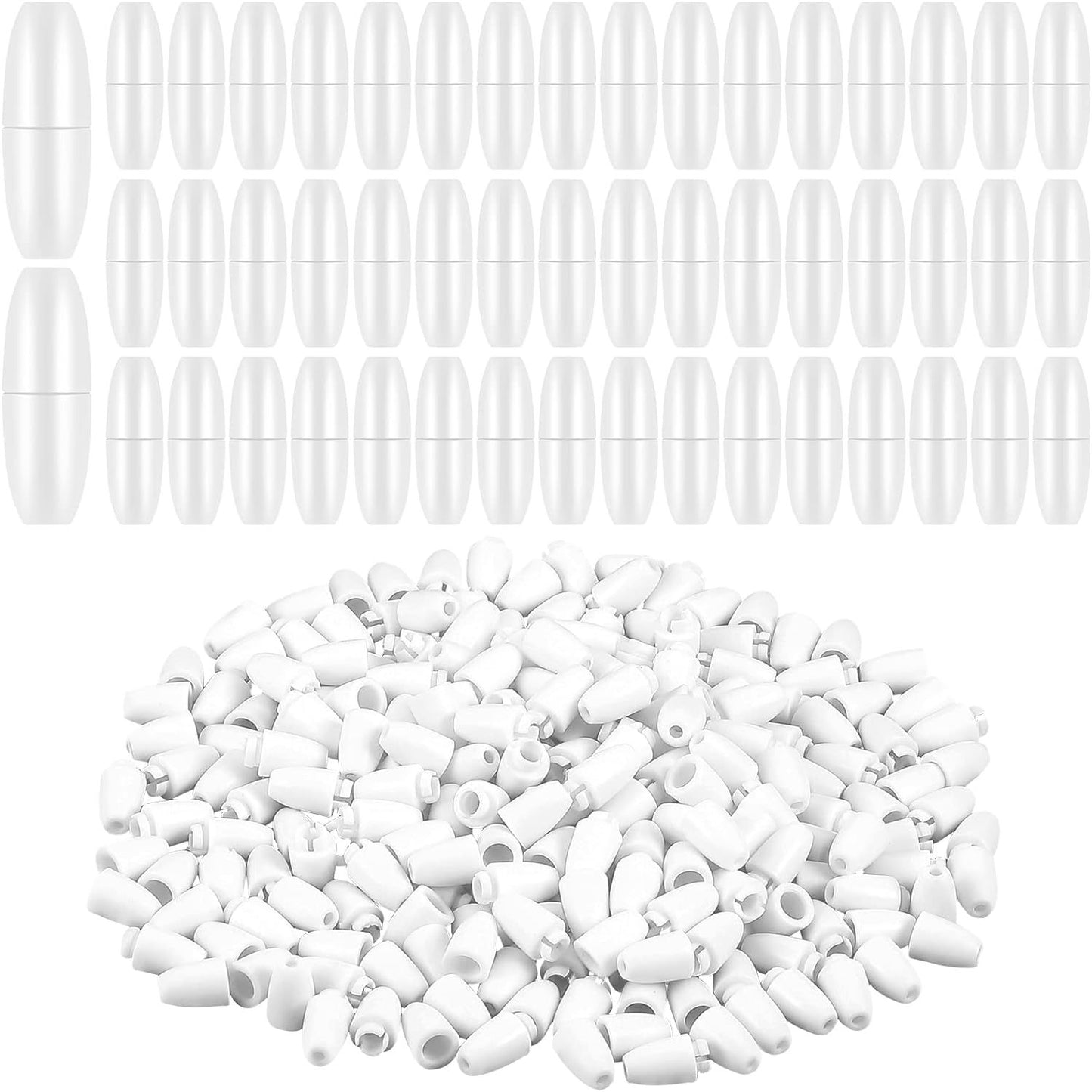 100pcs Food Grade PP Breakaway Safety Clasps Bead Barrel Connectors 8