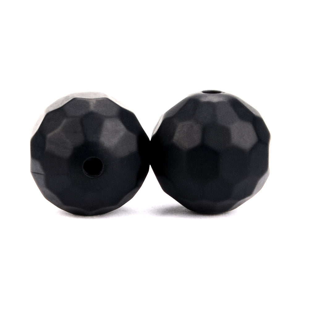 20pcs 12mm 15mm Macaron Polyhedron Silicone Beads Single Color 2